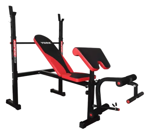 Скамья для жима York Fitness ASPIRE 320 со стойкой для штанги и партой Скотта