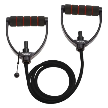Еспандер трубчастий з ручками York 17-20кг, чорний