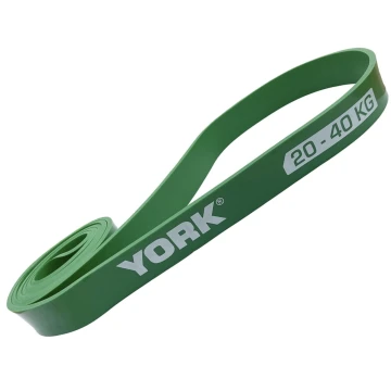 Резинка для фитнеса York 20-40кг - 2080x32x4,5 мм, зеленый