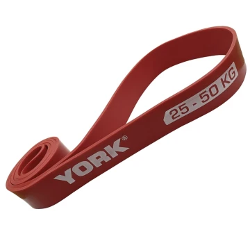 Резинка для фитнеса York 25-50кг - 2080x45x4,5 мм, красный
