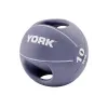 Мяч медбол 10кг York Fitness с двумя ручками фиолетовый