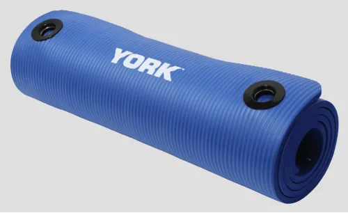 Мат для фитнеса с отверстиями York Fitness NBR 1см синий