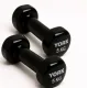 Гантели для фитнеса виниловые круглые York Fitness 2х5кг черный