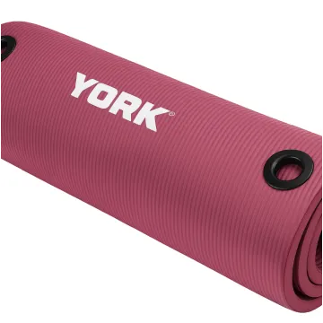 Мат для фітнесу з отворами York Fitness NBR 1см рожевий