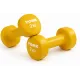 Гантели для фитнеса виниловые круглые York Fitness 2х2кг желтый