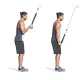 Image 5 for Канат для тяги York Fitness подвійний хват на трицепс з обертовим підвісом, хром